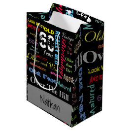 Bolsa De Regalo Mediana 60.º feliz cumpleaños al estilo del graffiti