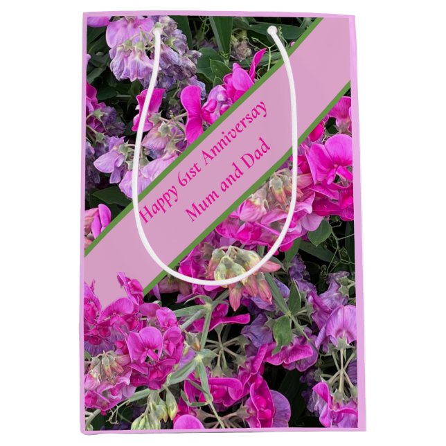 Bolsa De Regalo Mediana 61.º Aniversario Boda (Anverso)