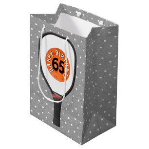 Bolsa De Regalo Mediana 65.º Baloncesto de cumpleaños sobre el remo