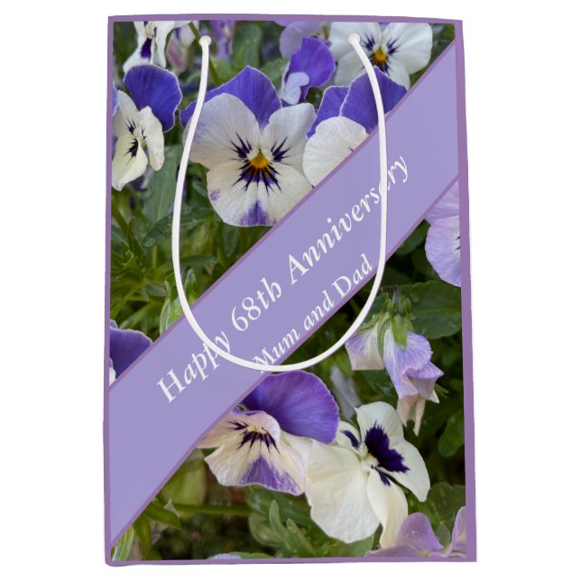 Bolsa De Regalo Mediana 68° Aniversario Editable (Anverso)