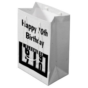 Bolsa De Regalo Mediana 70.º Odómetro de Cumpleaños