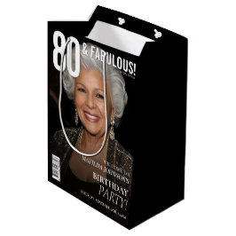 Bolsa De Regalo Mediana 80 Fabulous Magazine Cover 80th Birthday 