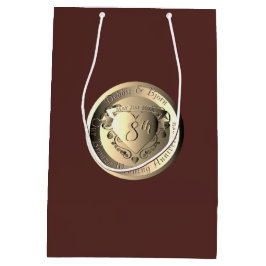 Bolsa De Regalo Mediana 8.º aniversario del Boda Medallón del Corazón de B