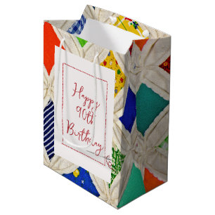 Bolsa De Regalo Mediana 90.ª ventana de la catedral de cumpleaños