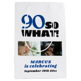Bolsa De Regalo Mediana 90 Así que qué divertido 90 cumpleaños 2 Colage de