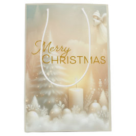 Bolsa De Regalo Mediana A Christmas Angel Fantasy Snowy Landscape
