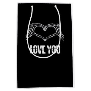 Bolsa De Regalo Mediana A la muerte - Skeleton Heart Hands Classic