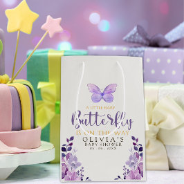 Bolsa De Regalo Mediana A Little Baby Butterfly is on The Way Baby shower
