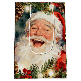 Bolsa De Regalo Mediana A Sweet Old-Fashioned Santa | Vintage Christmas