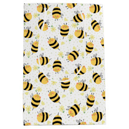 Bolsa De Regalo Mediana Abeja de miel y girasoles