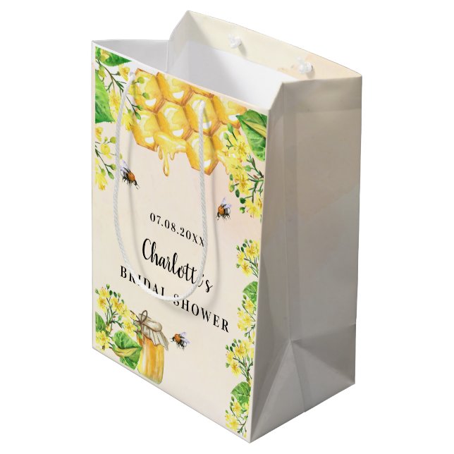 Bolsa De Regalo Mediana Abejas bumble de la lluvia de regalos de boda nomb (Angulo reverso)