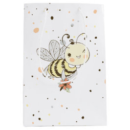 Bolsa De Regalo Mediana Abejas Melíferas, Hadas y Bebés Abejas en Patrón C