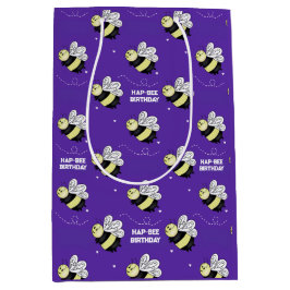 Bolsa De Regalo Mediana Abejorro Morado Mediana Brillantez