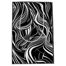 Abstracciones creativas sin fisuras en blanco y ne