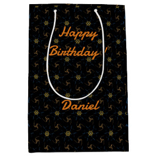 Bolsa De Regalo Mediana Abstract Design black