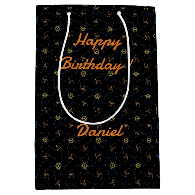 Bolsa De Regalo Mediana Abstract Design black (Anverso)