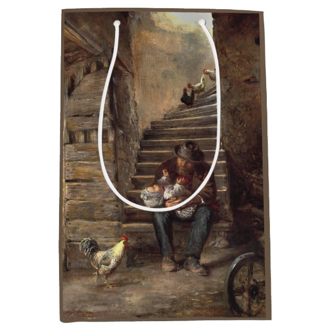 Bolsa De Regalo Mediana Abuelo que cuida a su nieto (Anverso)