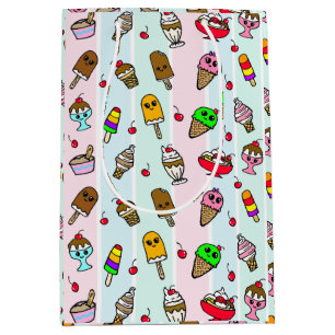 Bolsa De Regalo Mediana Abundante Personalizado Ice Cream Cumpleaños