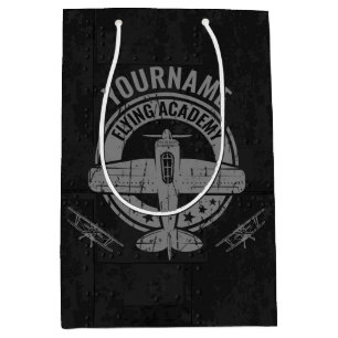 Bolsa De Regalo Mediana Academia de vuelo personalizada de avión vintage p