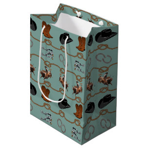 Bolsa De Regalo Mediana Accesorios de Rodeo de Vaquero