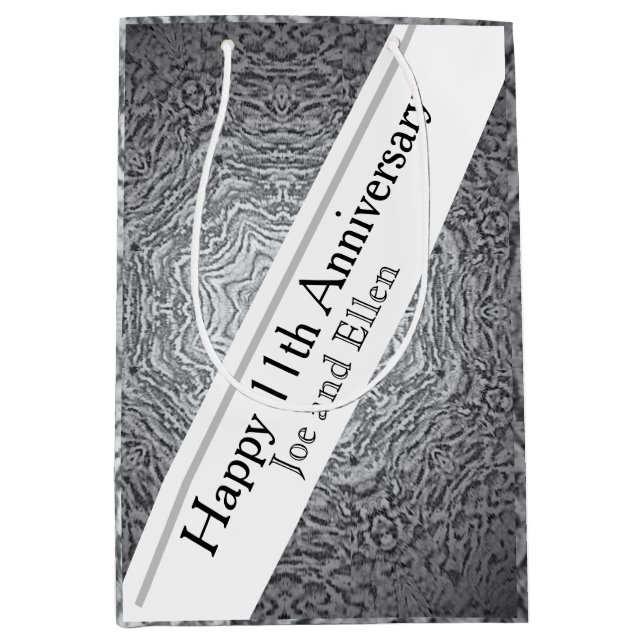 Bolsa De Regalo Mediana Acero de 11 años (Anverso)