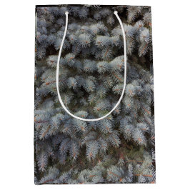 Bolsa De Regalo Mediana Acero, gris, verde y azul de abeto elegante