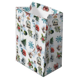 Bolsa De Regalo Mediana Acuarela de navidades