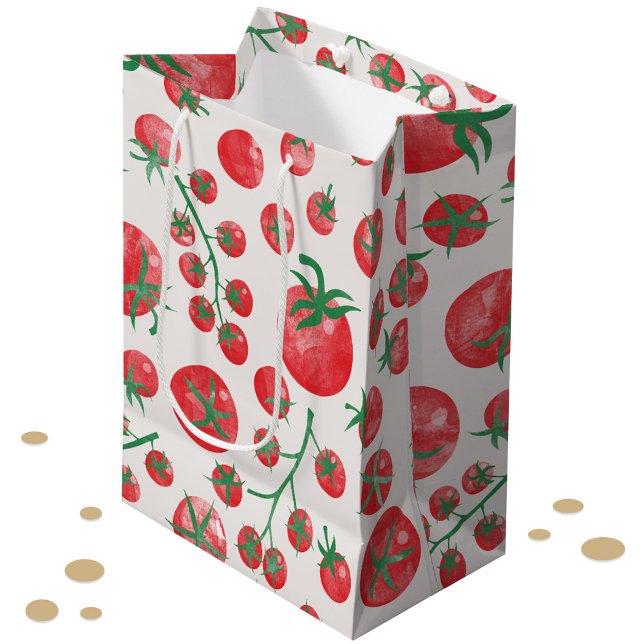 Bolsa De Regalo Mediana Acuarela de tomate (Fun tomato watercolor gift bag)