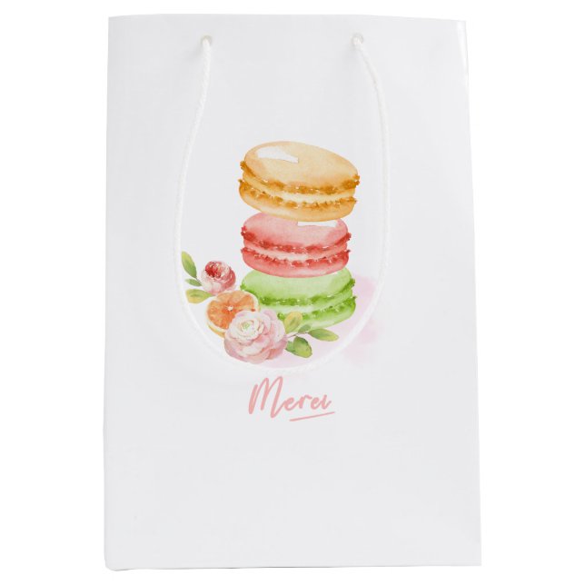 Bolsa De Regalo Mediana Acuarela MacaroonsBolsa de regalo (Anverso)