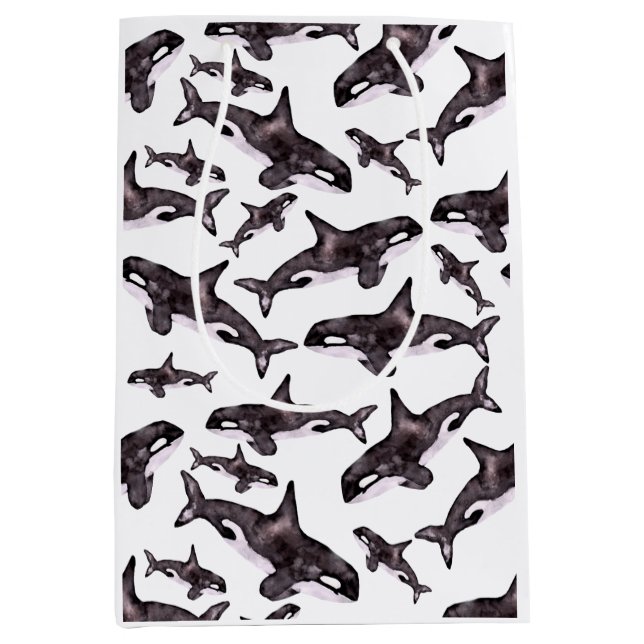 Bolsa De Regalo Mediana Acuarela Orca (Anverso)