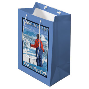 Bolsa De Regalo Mediana Admiración del esquiador - paso de Snoqualmie,