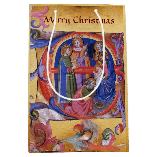 BOLSA DE REGALO MEDIANA ADORACIÓN DEL PARQUE DE NAVIDADES DE NATIVIDAD DE  (Anverso)