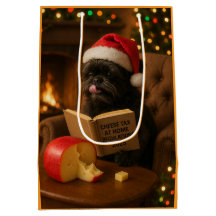 Affenpinscher "Cheese Tax" Christmas Gift Bag