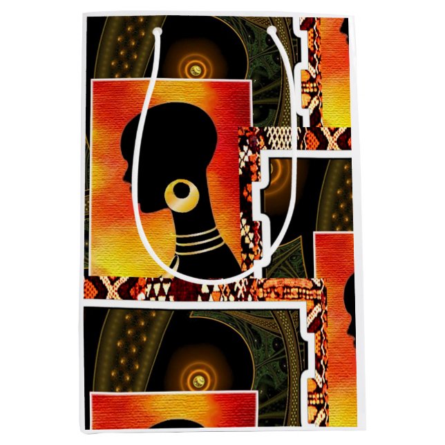 Bolsa De Regalo Mediana Afrocéntrico contemporáneo (Anverso)