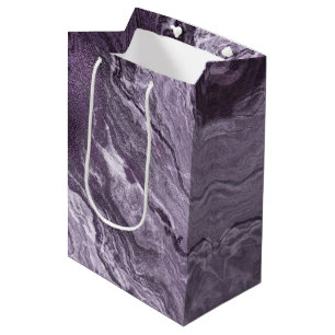 Bolsa De Regalo Mediana Agato morado cristalizado   Moody Marcado Stone