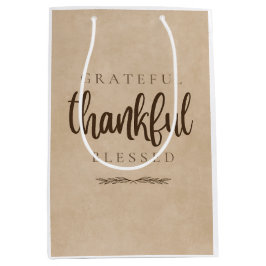Bolsa De Regalo Mediana Agradecido agradecimiento a Blessed Brown
