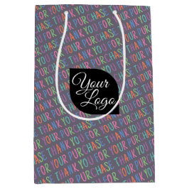Bolsa De Regalo Mediana Agradecimiento De Su Logotipo Por Su Marca De Comp