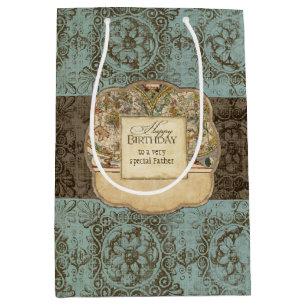 Bolsa De Regalo Mediana Aguafuertes náuticas antiguas del rosetón del