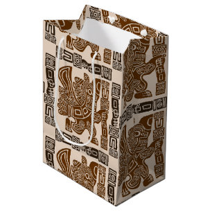 Bolsa De Regalo Mediana Águila azteca guerrera arte tribal antiguo