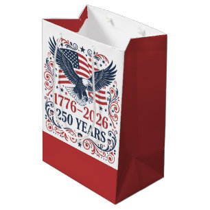 Bolsa De Regalo Mediana Águila calva 250 años de Libertad