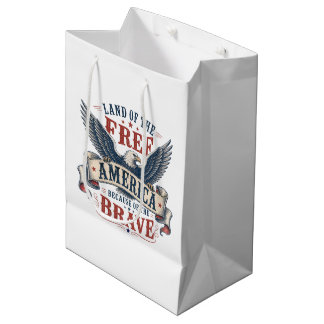 Bolsa De Regalo Mediana águila patriótica 4 de julio