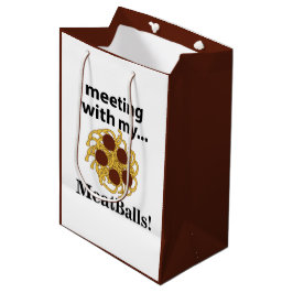 Bolsa De Regalo Mediana Albóndigas Divertida Reunión Con Mis Albóndigas