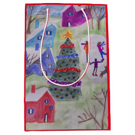 Bolsa De Regalo Mediana Aldea de los navidades