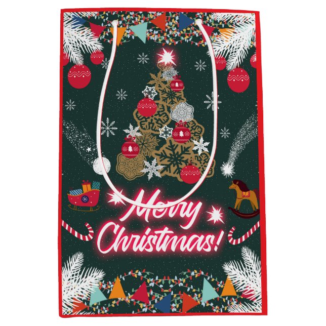 Bolsa De Regalo Mediana Alegría eterna de los Navidades (Anverso)