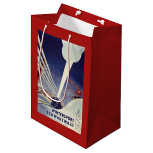 Bolsa De Regalo Mediana Alemania - esquí en el bosque negro
