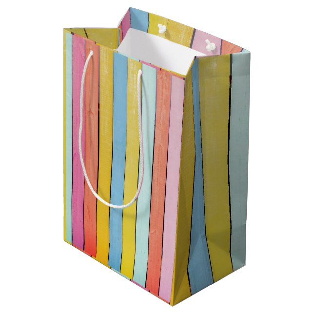 Bolsa De Regalo Mediana Aletas de cerco de madera (Angulo reverso)