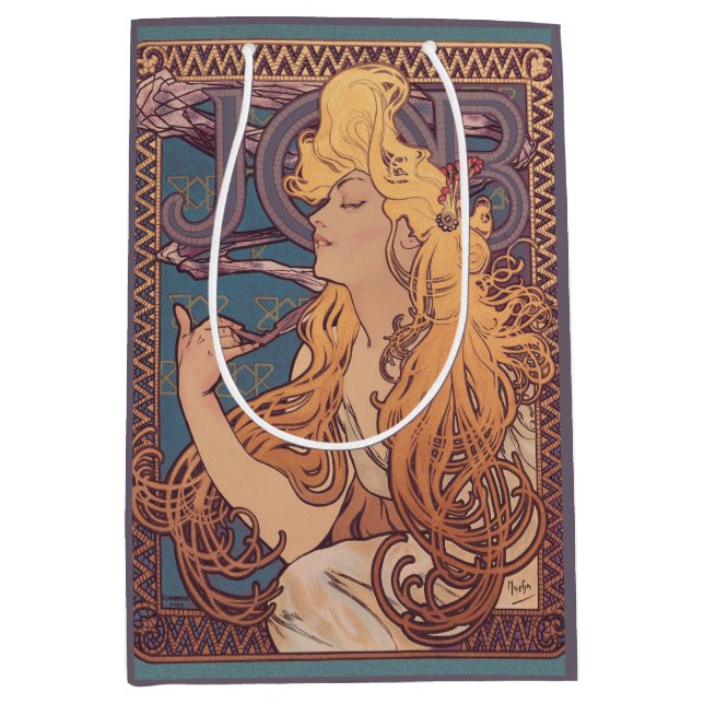 Bolsa De Regalo Mediana Alfonse Mucha Job Art Nouveau (Anverso)