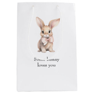 Bolsa De Regalo Mediana Algun Conejo Te Ama