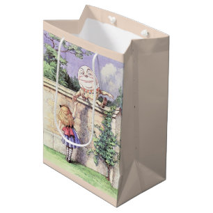 Bolsa De Regalo Mediana Alice se encuentra con un humpty Dumpty