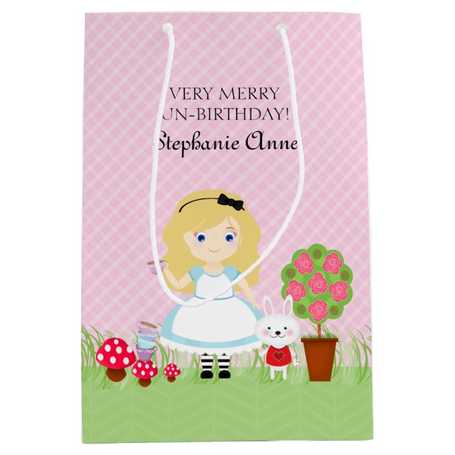 Bolsa De Regalo Mediana Alice y su Fiesta del té (Anverso)
